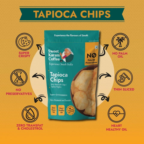 Sweet Karam Coffee Kerala Tapioca (Kappa) Chips