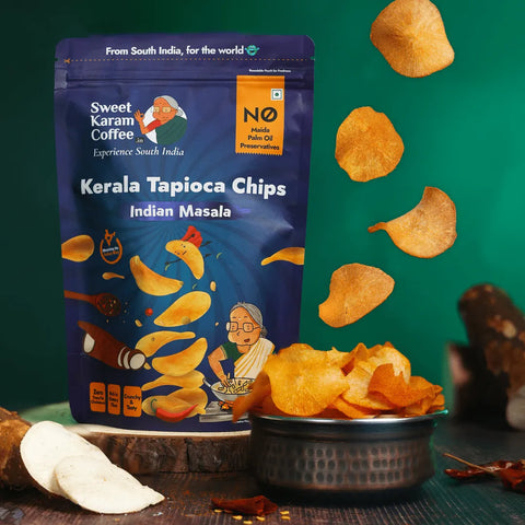 Sweet Karam Coffee Indian Masala Tapioca Chips