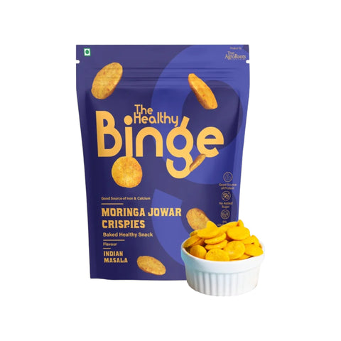 The Healthy Binge Moringa Jowar Baked Chips Indian Masala