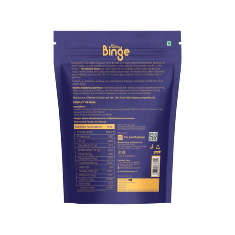 The Healthy Binge Moringa Jowar Baked Chips Indian Masala