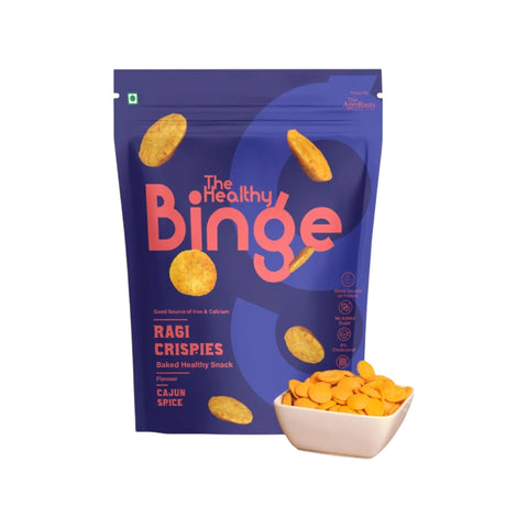 The Healthy Binge Ragi Baked Chips Cajun Spice