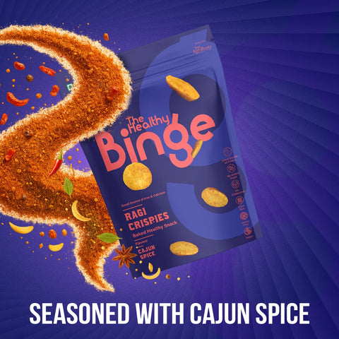 The Healthy Binge Ragi Baked Chips Cajun Spice