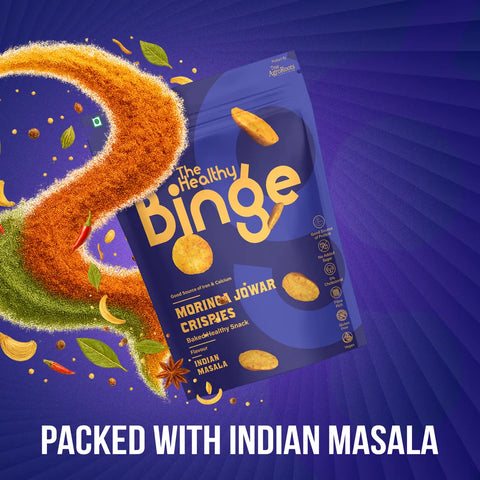 The Healthy Binge Moringa Jowar Baked Chips Indian Masala