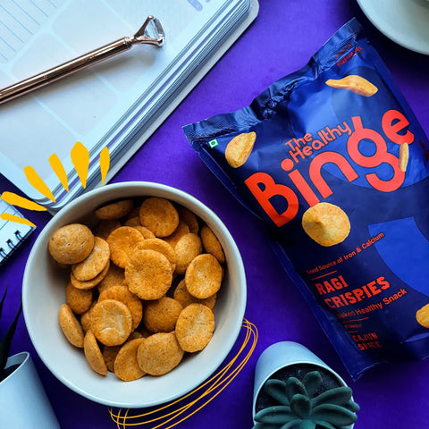 The Healthy Binge Ragi Baked Chips Cajun Spice