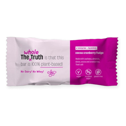 The Whole Truth Choco Cranberry Fudge Energy Bar