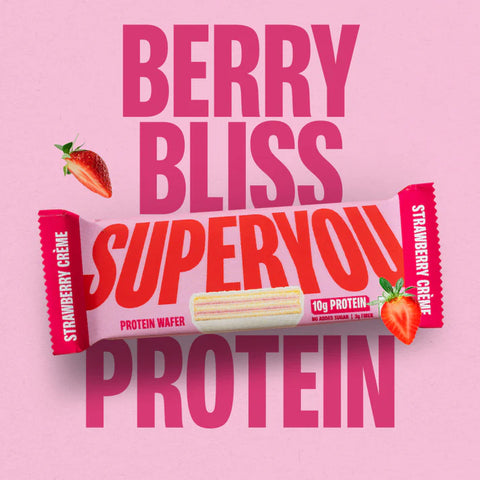SuperYou Strawberry Creme Wafer Protein Bar