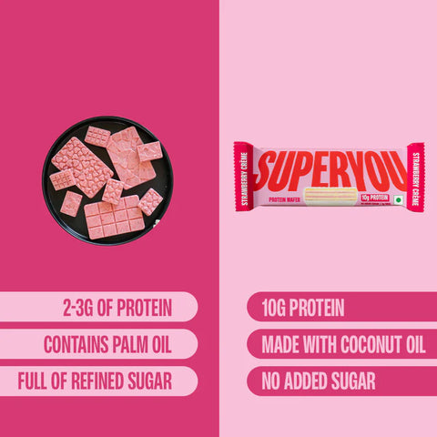 SuperYou Strawberry Creme Wafer Protein Bar