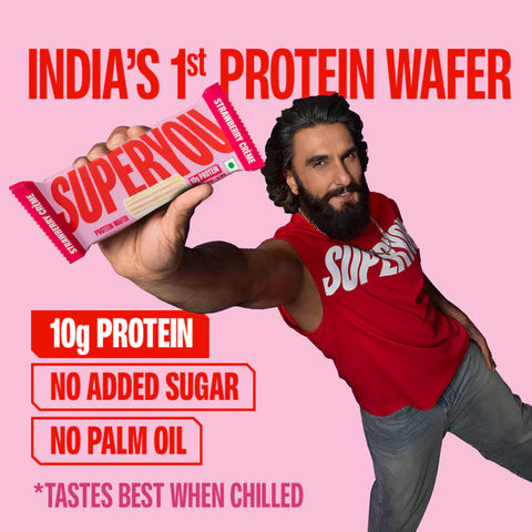 SuperYou Strawberry Creme Wafer Protein Bar