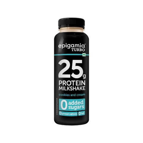 epigamia Turbo Cookies & Cream Protein Milkshake