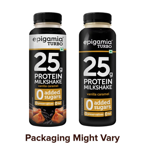 epigamia Turbo Vanilla-Caramel Protein Milkshake