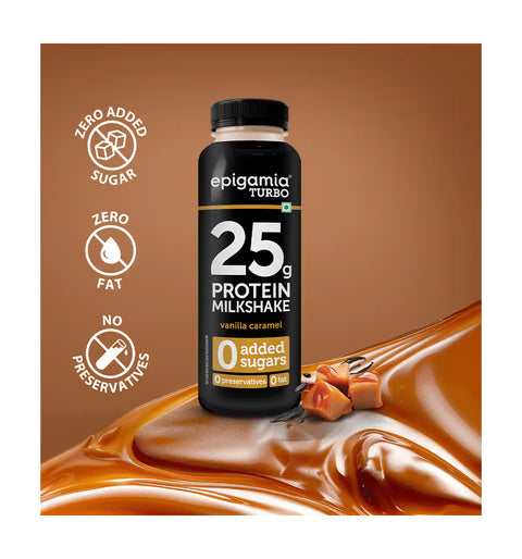 epigamia Turbo Vanilla-Caramel Protein Milkshake