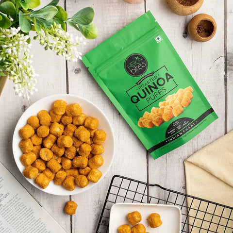 Heka Bites Roasted Quinoa Puffs Indian Chaat