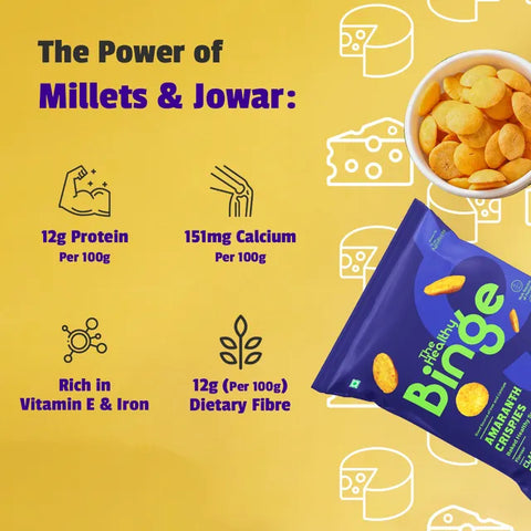 The Healthy Binge Millet Baked Chips Classic Cheese
