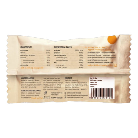 The Whole Truth Orange Cocoa Protein Bar